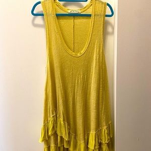 FREE PEOPLE DROP WAIST RUFFLE DRESS